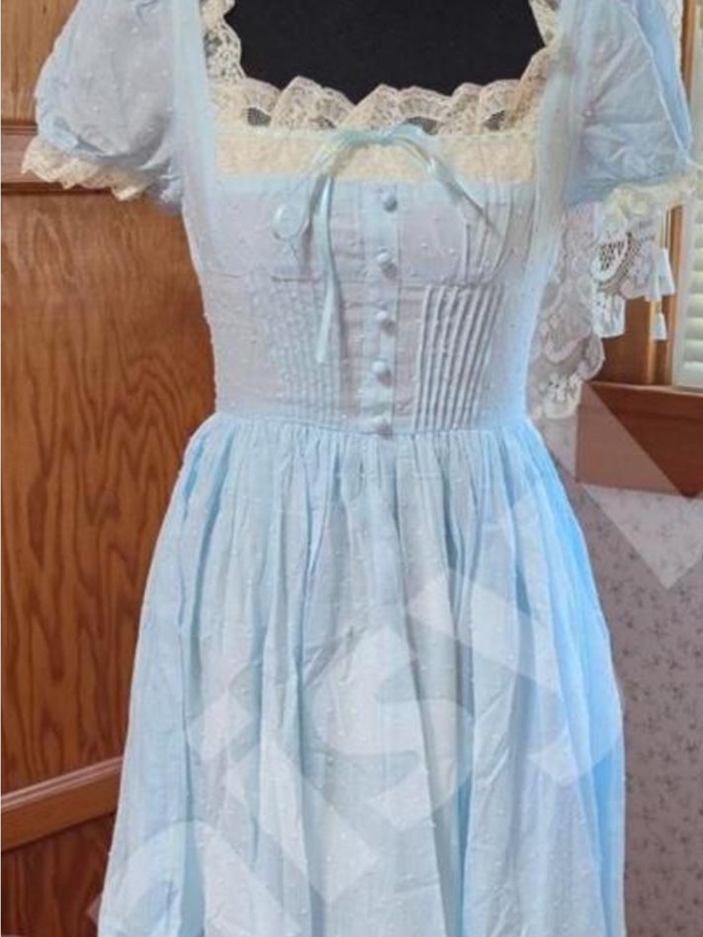 Lacemade Light Blue Lace-Trim Women’s ' Dress